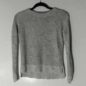 Ann Taylor Loft Grey Knit Pullover Crew Sweater